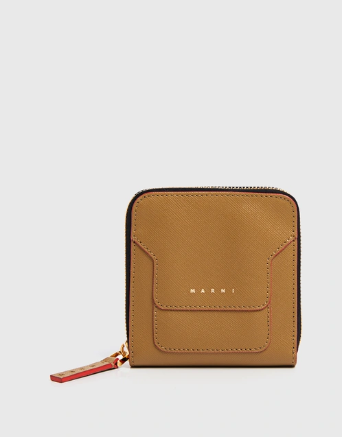 Marni Plain Logo Leather Zipped Wallet (Wallets and Small Leather Goods,Wallets)