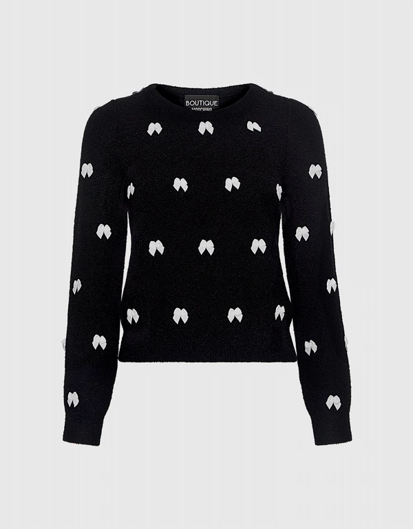 Boutique Moschino All-Over Bow Ties Sweater