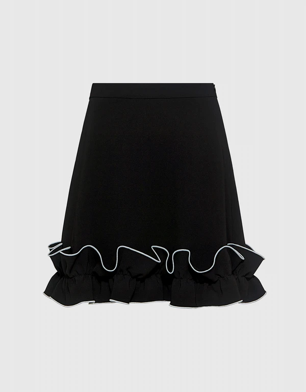 Boutique Moschino A-line Ruffle Mini Skirt
