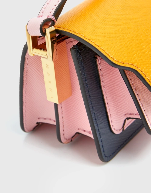 Marni Tri Tone Nano Leather Crossbody Bag