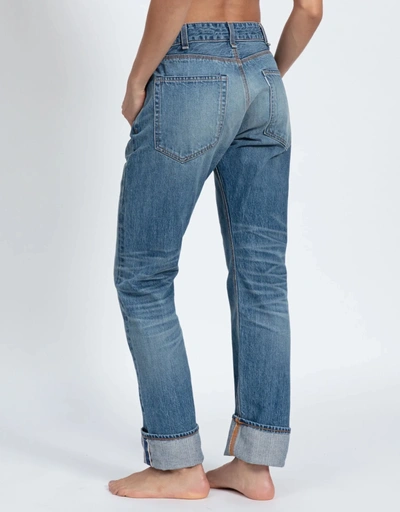Selvage Relaxed Straight-leg Jeans-Chill