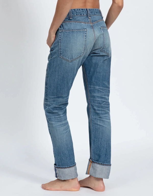 ASKK NY Selvage Relaxed Straight-leg Jeans-Chill