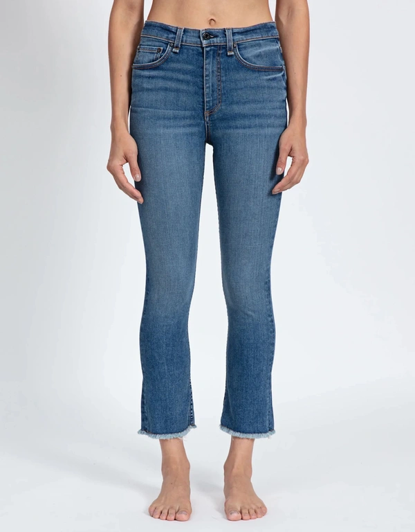 ASKK NY Split High-rised Boot Cropped Jeans-Thaw