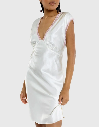 Cordelia Knee Length Dress-Ivory