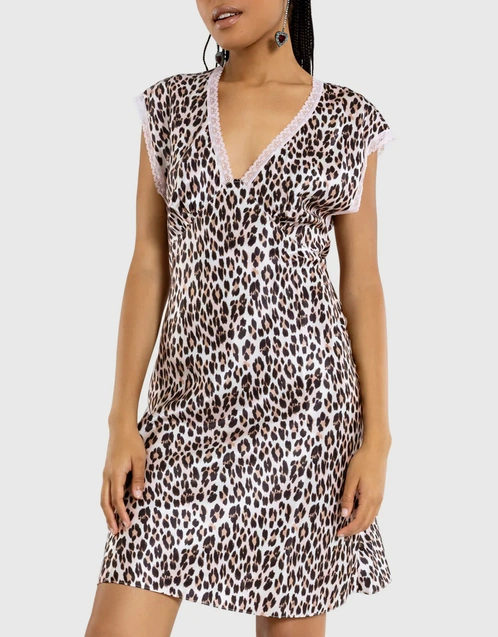 Cordelia Knee Length Dress-Jungle Cat
