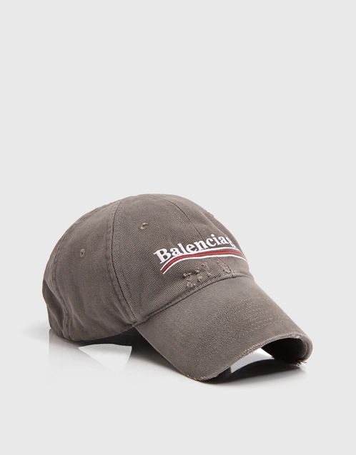 Political Campaign Logo Embroidered Distressed Baseball Cap