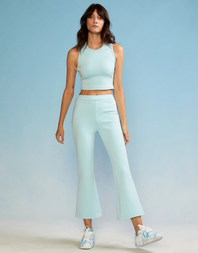 Bonded Cropped Flare Pants