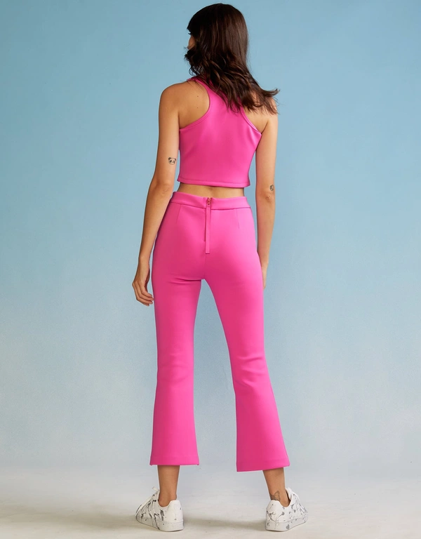 Cynthia Rowley Bonded Cropped Flare Pants