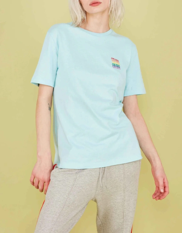 Etre Cecile Rainbow Classic T-Shirt-Clear Water Blue