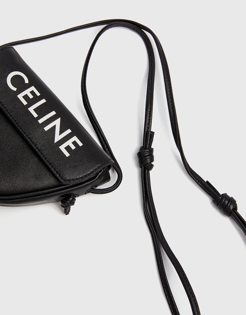 Celine Triangle Shoulder Bag in Black