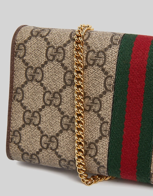 Gucci Ophidia GG Leather Wallet on Chain