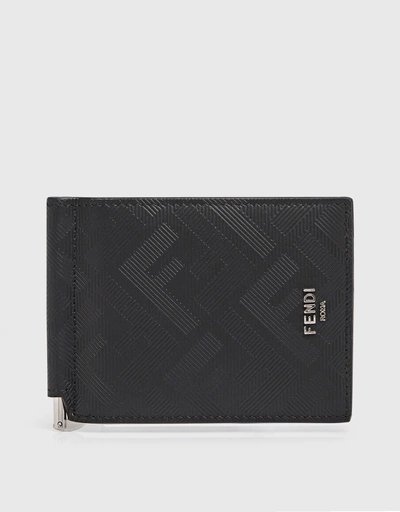 FF 黑色皮革錢夾卡夾