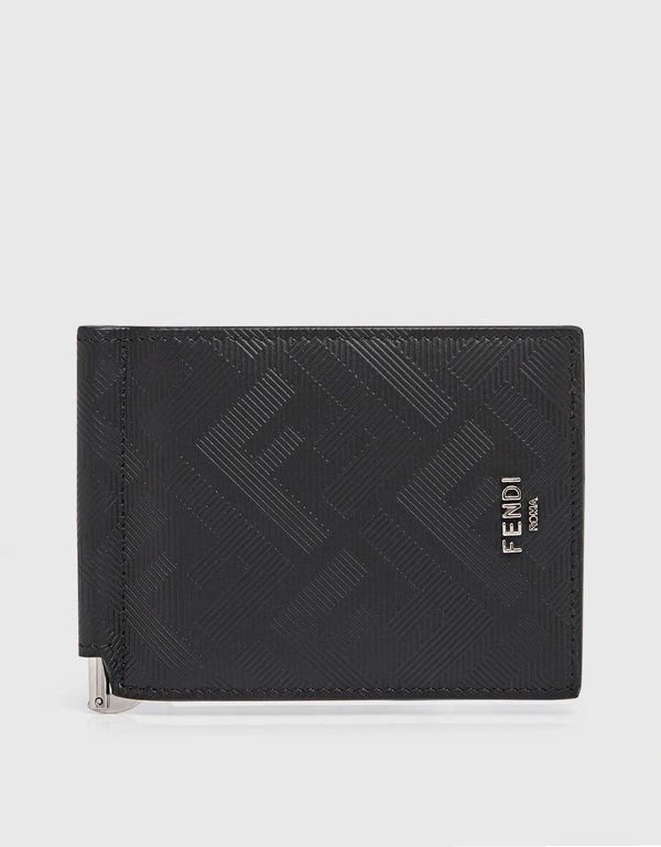 Fendi FF 黑色皮革錢夾卡夾