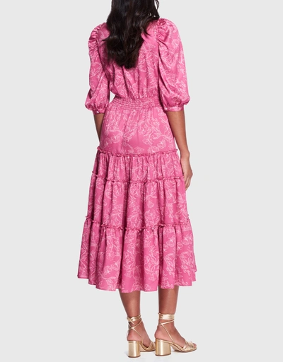Sorrel Peony Pink Midi Dress