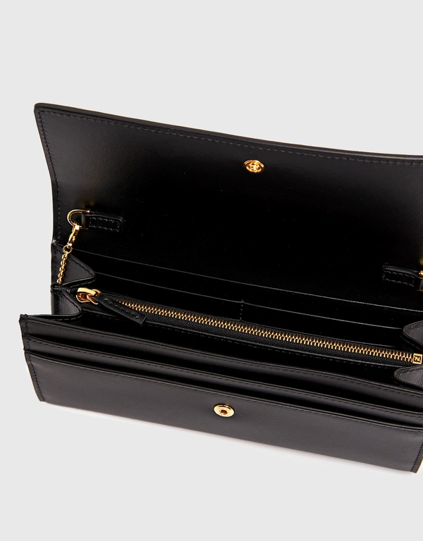 Black Leather Wallet On Chain