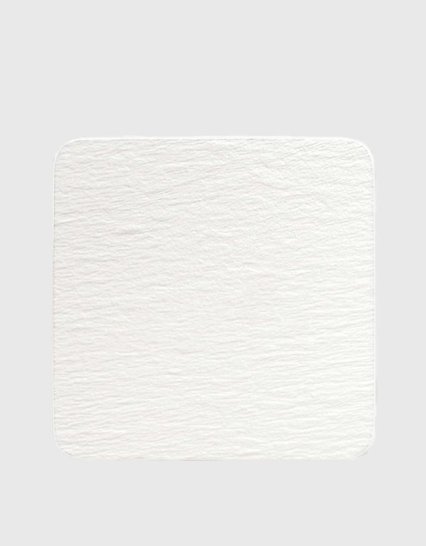 Villeroy & Boch Manufacture Rock Blanc Porcelain Square Dinner Plate 28cm