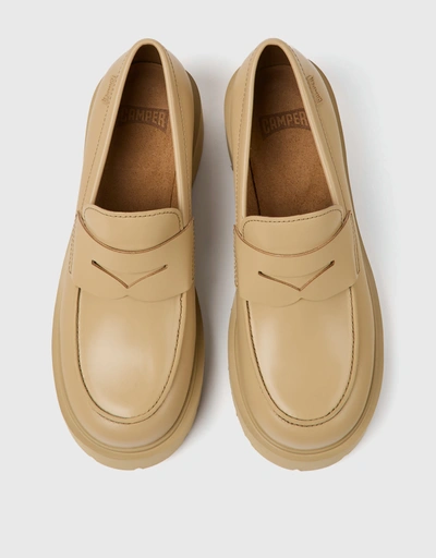 Milah Calfskin Mid-heeled Loafers 