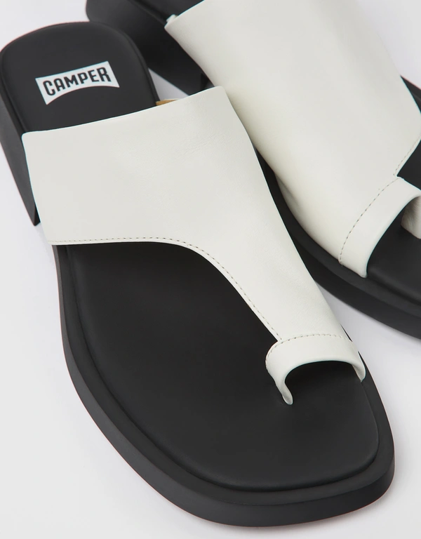 Camper Twins Calfskin Sandal Slides