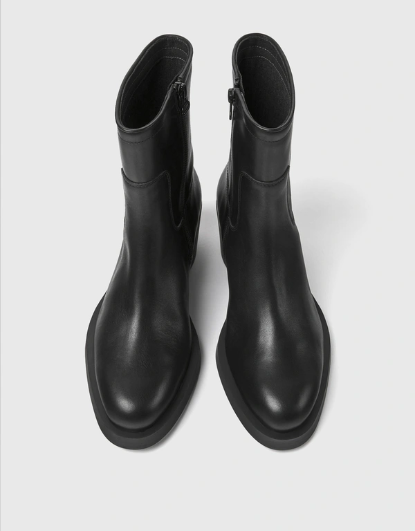 Camper Bonnie Calfskin Low-heeled Ankle Boots