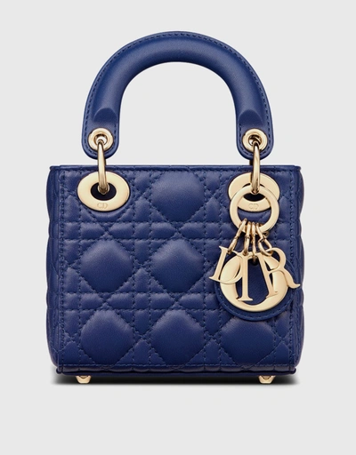 Lady Dior Micro Lambskin Top Handle Bag