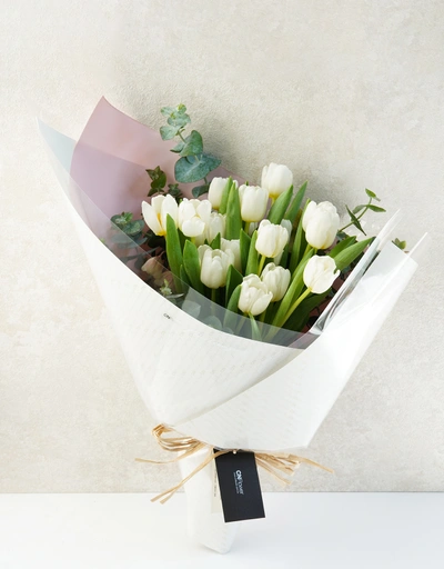 White Tulip Flower Bouquets