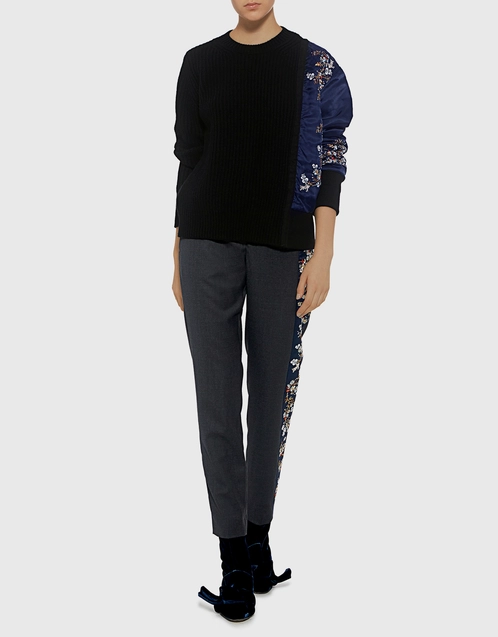 Brunilde Floral Embroidery Tapered Pants