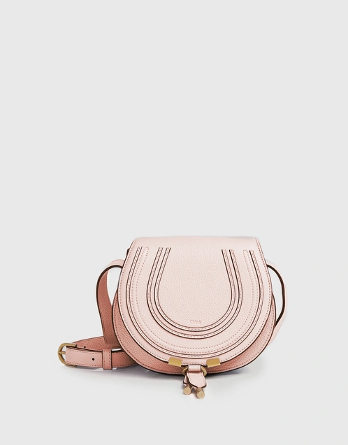 Marcie Small Leather Tote Bag in Pink - Chloe