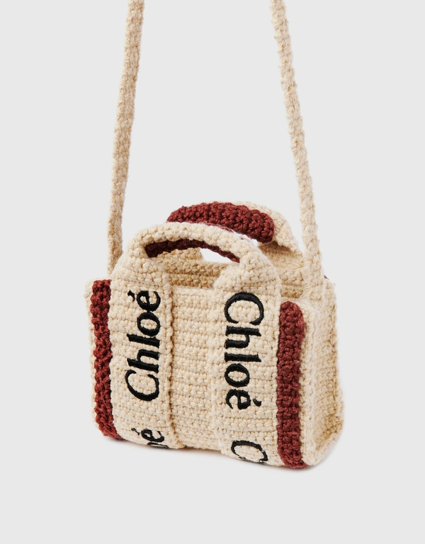 Chloé Woody Nano Crochet Tote Bag