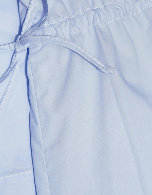 Derek Lam 10 Crosby Bell Sleeve Back Tie Cropped Shirt