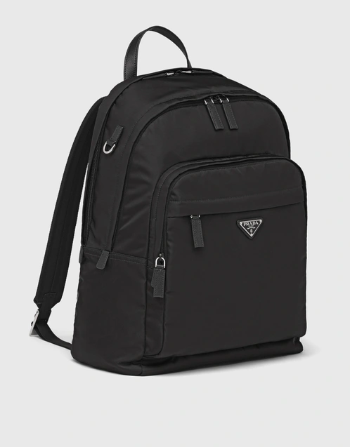 Re-Nylon And Saffiano Leather Backpack