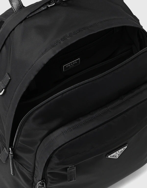 Prada Re-Nylon And Saffiano Leather Backpack