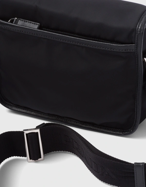 Prada Re-nylon And Saffiano Leather Shoulder Bag