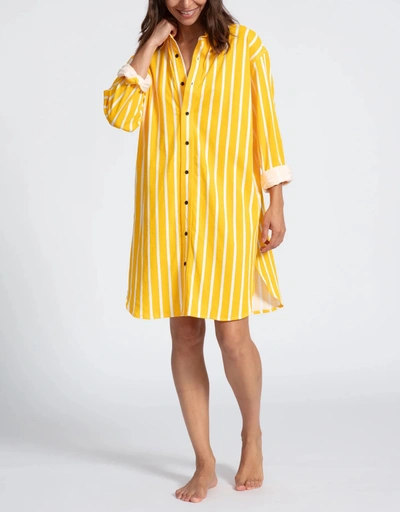 Shirt Dress-Honey Stripe