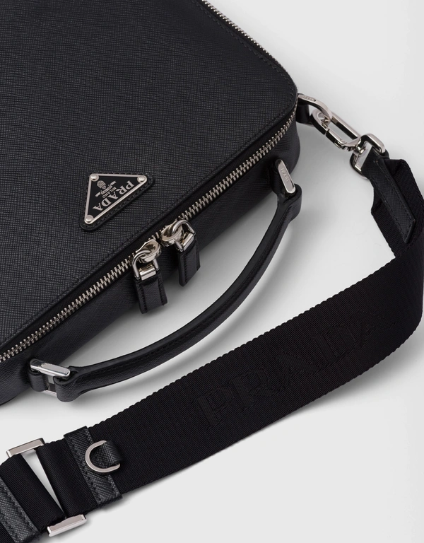 Prada Brique Medium Saffiano Leather Crossbody Bag