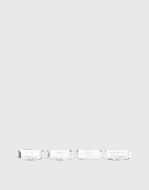 波紋玻璃碗 4件組-Clear