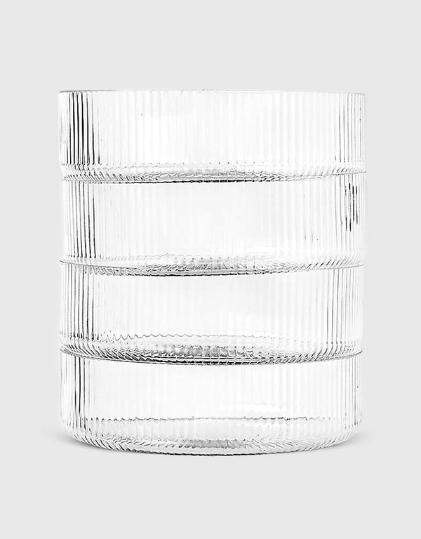 Ferm Living  Ripple Glass Serving Bowls Set of 4-Clear