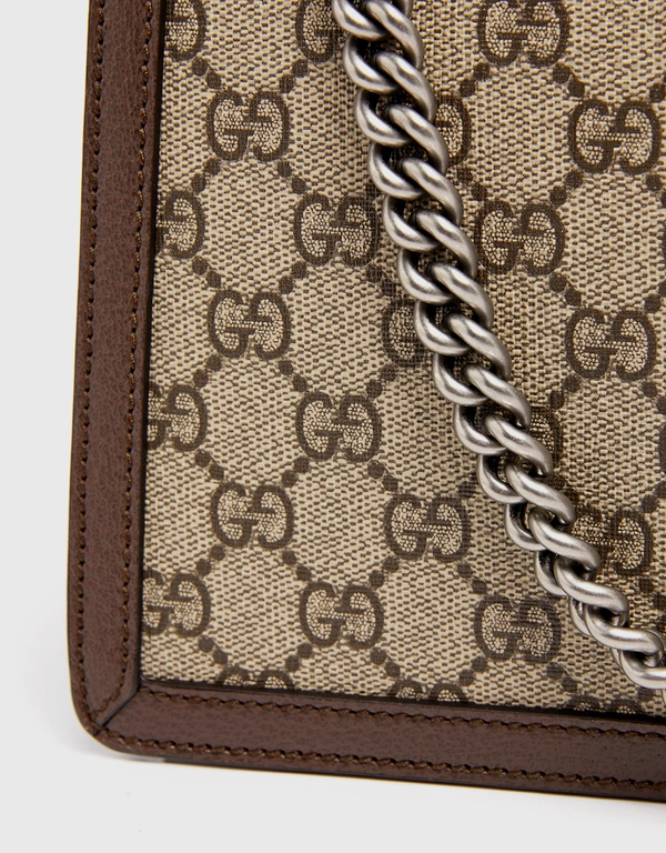 Gucci Dionysus GG Small Supreme Canvas Calfskin Chain Crossbody Bag