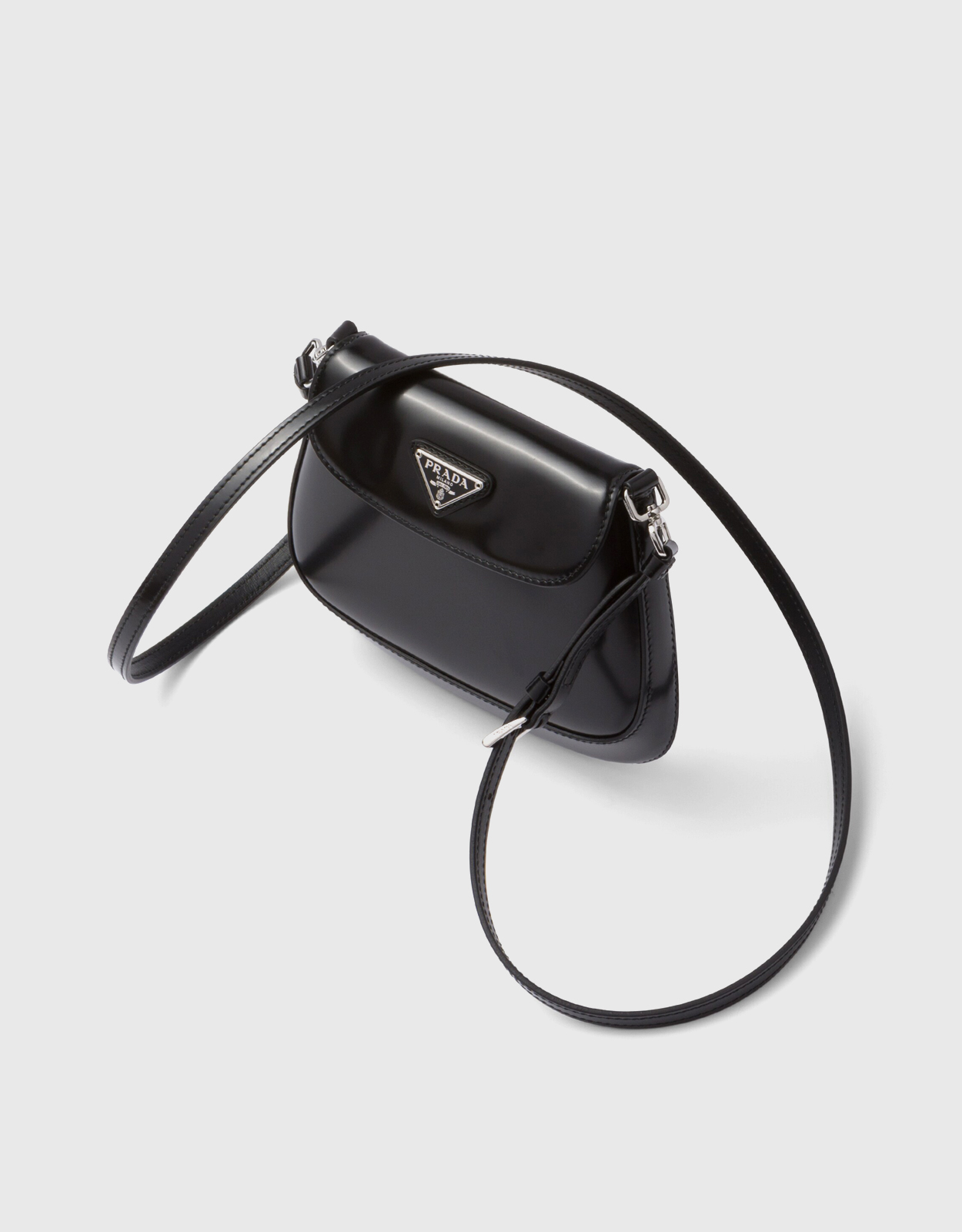 Prada Prada Cleo Mini Brushed Leather Shoulder Bag (Shoulder