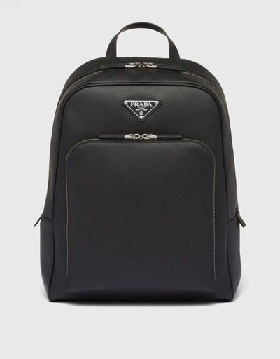 Saffiano Leather Backpack