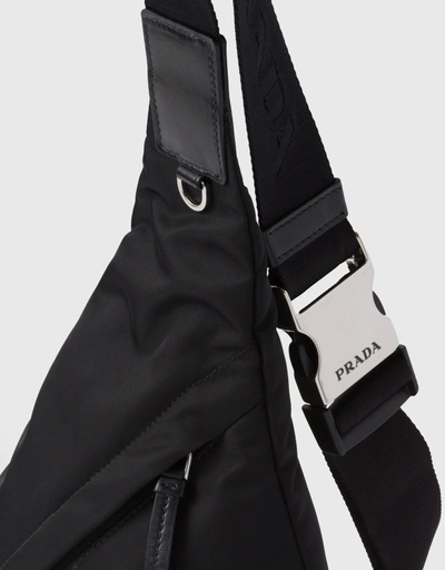 Re-nylon And Leather Backpack