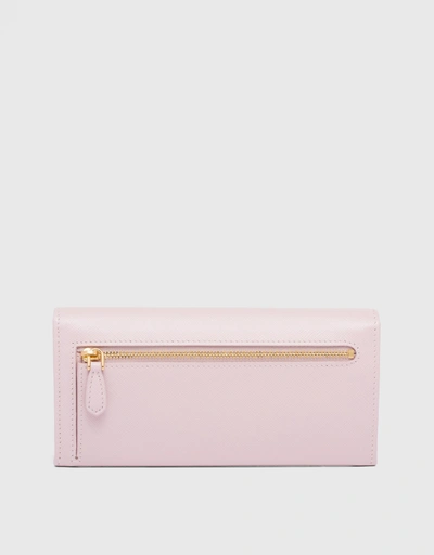  Saffiano Leather Flat Long Wallet