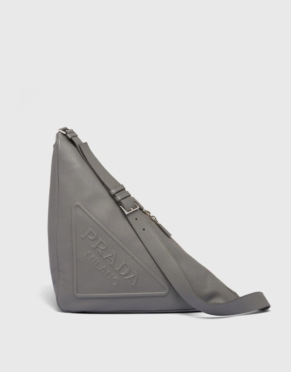 Prada Triangle Large Leather Shoulder Bag