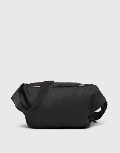 Re-nylon And Leather Shoulder Bag