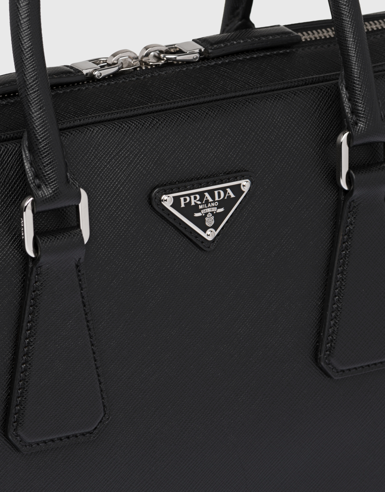 Black Saffiano Leather Work Bag