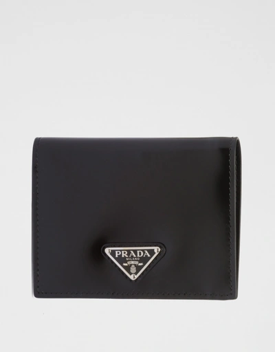 Brushed-leather Bi-fold Wallet
