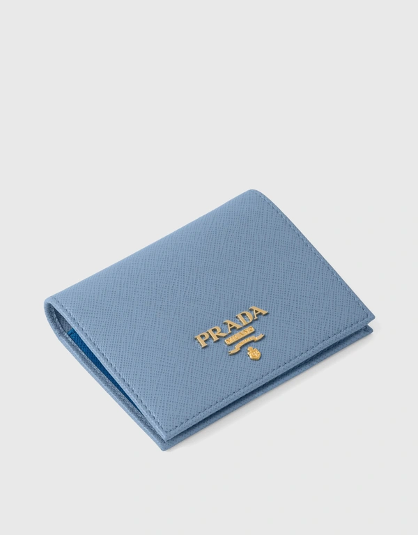 Prada Saffiano Leather Logo Bi-fold Wallet