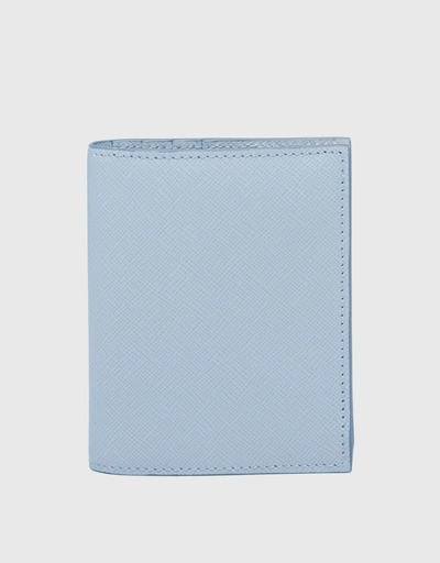 Saffiano Leather Snapped Bi-fold Wallet