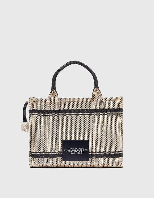Marc Jacobs The Straw Jacquard Medium Tote Bag in Natural