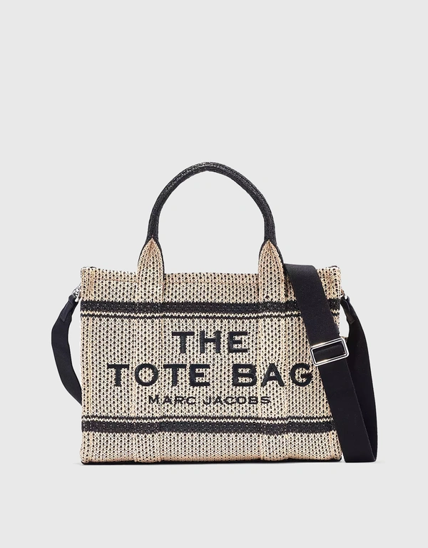 Marc Jacobs The Medium Straw Jacquard Tote Bag