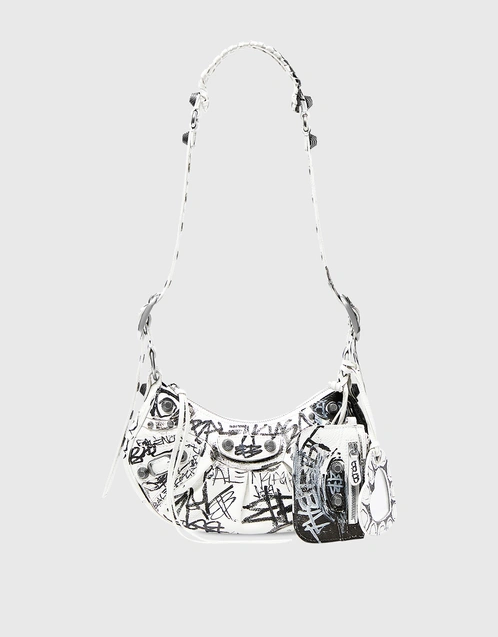 Balenciaga Le Cagole Xs Graffiti Shoulder Handbag